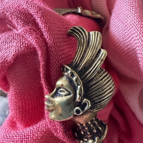 Handcrafted Ethnic Brass Cuff - Picture 5 of 5